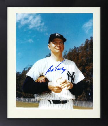 Bob Turley signed New York Yankees 8x10 Photo Custom Framing- COA (1958 CY, WS MVP, WS Champ)