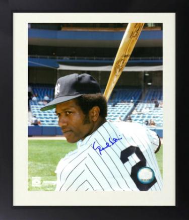 Paul Blair signed New York Yankees MLB Licensed 8x10 Photo Custom Framing- COA (4X WS Champ/8X GG)