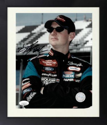 Kurt Busch signed NASCAR Licensed Sharpie 8x10 Photo Custom Framing- JSA #CC09142