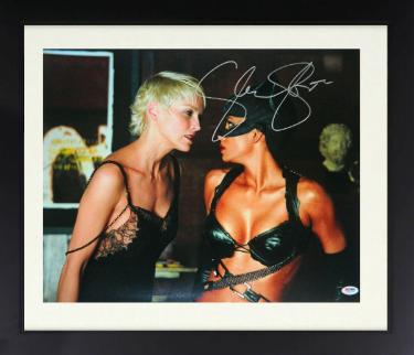 Sharon Stone signed Catwoman 16X20 Photo w/ Halle Berry Custom Framing- PSA ITP Holo (entertainment/movie memorabilia)