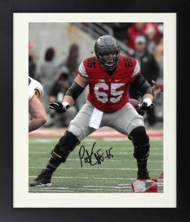 Pat Elflein signed Ohio State Buckeyes NCAA Licensed 8X10 Photo Custom Framing #65 -COA