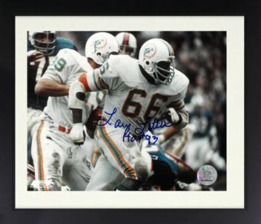 Larry Little signed Miami Dolphins NFL Licensed 8x10 Photo Custom Framing HOF 93 -COA