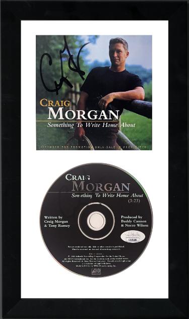 Craig Morgan signed 2000 Something To Write Home About Album Cover w/ CD CUstom Framing- JSA #GG08285 & #GG08286