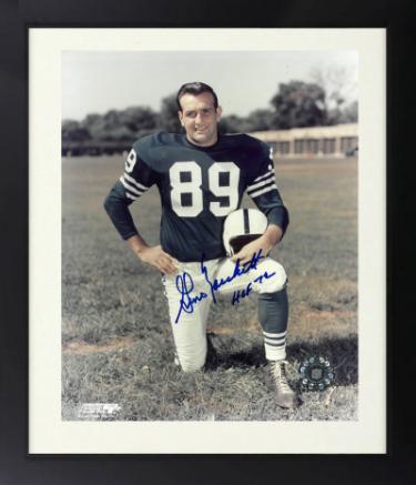 Gino Marchetti signed Baltimore Colts NFL Licensed 8x10 Photo w/ HOF 72 Custom Framing -COA 2X NFL Champ