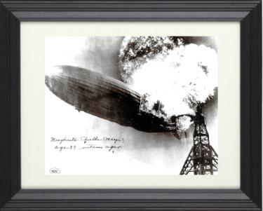 Margherita/Marge Thielke signed 8x10 Photo Custom Framing- JSA #AC92771- Age 89 Witness age 11 (1937 Hindenburg Disaster)