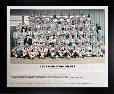 1967 Houston Oilers Team Photo AFL Eastern Division Champions Vintage 16x20 Photo Custom Framing