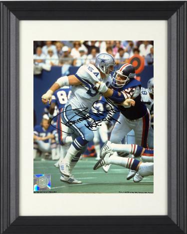 Randy White signed Dallas Cowboys NFL Licensed 8x10 Photo HOF 94 Custom Framing- COA/Show Ticket