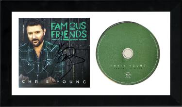 Chris Young Signed 2021 Famous Friends Album Cover Booklet & CD Custom Framing COA (Country/Pop) (Green Version)