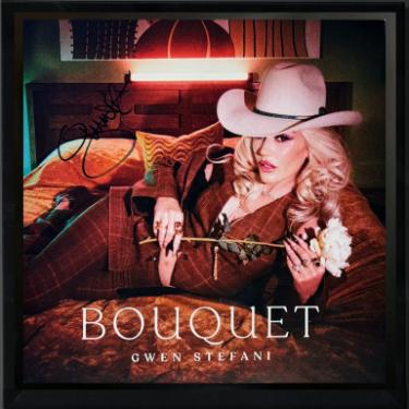 Gwen Stefani signed 2024 Bouquet 11.5x11.5 Art Card/Album Cover/LP/Vinyl/Record Custom Framing- COA