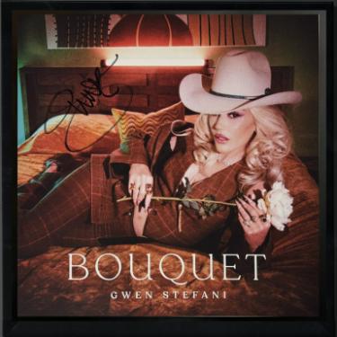 Gwen Stefani signed 2024 Bouquet 11.5x11.5 Art Card/Album Cover/LP/Vinyl/Record Custom Framing- COA