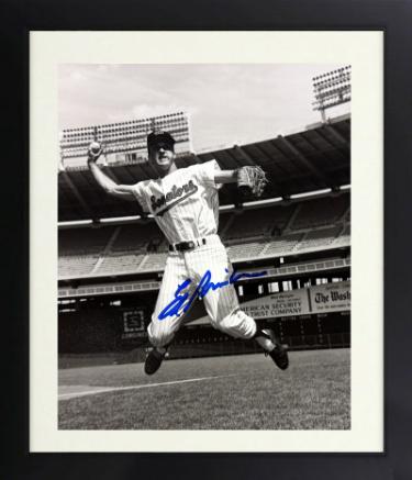 Ed Brinkman signed Washington Senators Vintage B&W 8x10 Photo Custom Framing- COA/Show Ticket