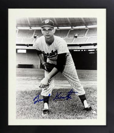 Frank Kreutzer signed Washington Senators Vintage B&W 8x10 Photo Custom Framing- COA/Show Ticket