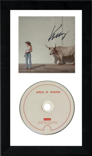 Kacey Musgraves signed 2026 Middle Of Nowhere 4.75x4.75 Art Card w/ Album/CD 6.5x12 Custom Framing- COA