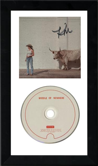 Kacey Musgraves signed 2026 Middle Of Nowhere 4.75x4.75 Art Card w/ Album/CD 6.5x12 Custom Framing- COA
