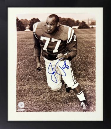 Jim Parker signed Baltimore Colts NFL 8x10 Photo Custom Framing #77 minor dings- COA