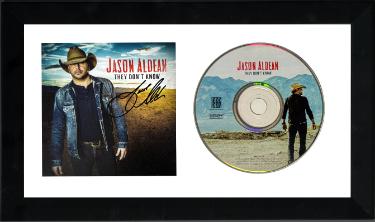 Jason Aldean signed 2016 They Don't Know Album Cover Booklet w/ CD 6.5x12 Custom Framing� COA