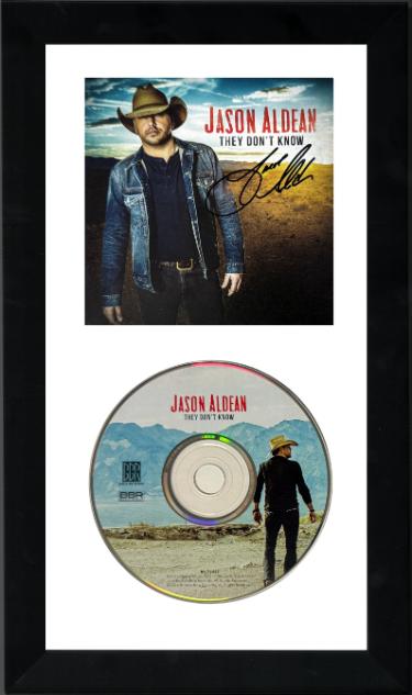 Jason Aldean signed 2016 They Don't Know Album Cover Booklet w/ CD 6.5x12 Custom Framing� COA