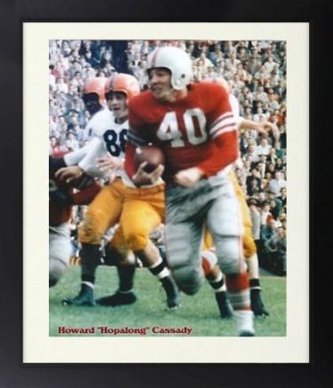 Howard "Hopalong" Cassady unsigned Ohio State Buckeyes 8x10 Photo Custom Framing (Heisman-Red Jersey)