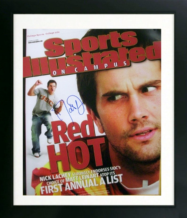 Matt Leinart signed USC Trojans SI Cover 16x20 Photo Custom Framing October 13, 2005- Leinart Hologram