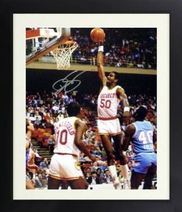 Ralph Sampson signed Houston Rockets 16x20 Photo Custom Framing- MAB Hologram (ROY)