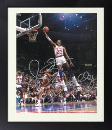 John Salley signed Detroit Pistons 8x10 Basketball Photo Custom Framing- COA