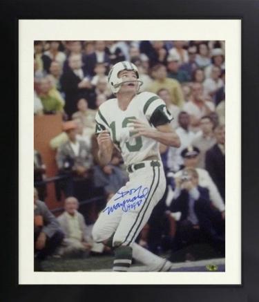 Don Maynard signed New York Jets 16X20 Photo HOF 87 Custom Framing- COA