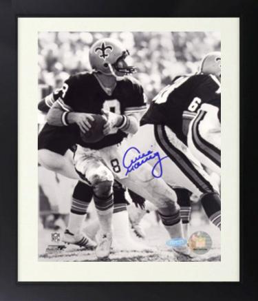 Archie Manning signed New Orleans Saints NFL 16x20 Photo B&W Custom Framing- Steiner Hologram