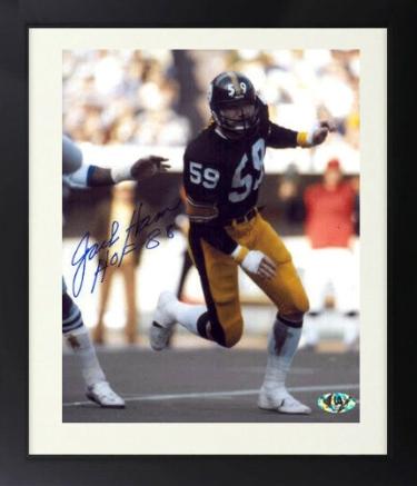 Jack Ham signed Pittsburgh Steelers 8x10 Photo w/ HOF 88 Custom Framing- MAB Hologram/COA