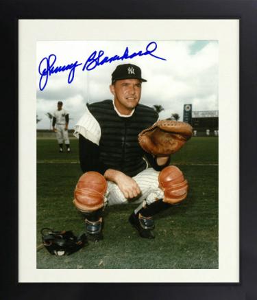 Johnny Blanchard signed New York Yankees 8x10 Photo Custom Framing- COA