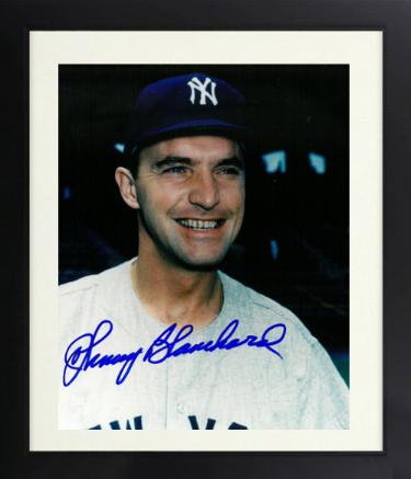 Johnny Blanchard signed New York Yankees 8x10 Photo Custom Framing- COA