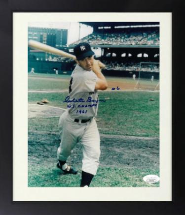 Clete Boyer signed New York Yankees 8x10 Photo Custom Framing w/ WS Champs 1961- JSA Hologram/COA
