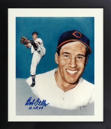 Bob Feller signed Cleveland Indians 8x10 Portrait Photo HOF 62 Custom Framing- JSA #CC09007