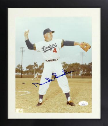 Duke Snider signed Los Angeles Dodgers MLB Licensed 8x10 Photo Custom Framing- JSA Hologram