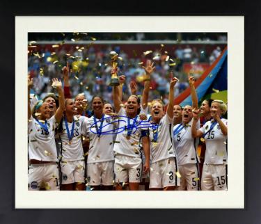 Christie Rampone signed Team USA 2015 Women's World Cup Soccer Final Champions Celebration 16x20 Photo Custom Framing- Steiner H