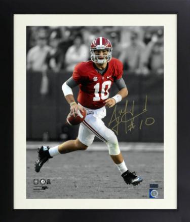AJ (A.J) McCarron signed Alabama Crimson Tide NCAA 16X20 Spotlight Photo #10 Custom Framing- Radtke Sports Hologram