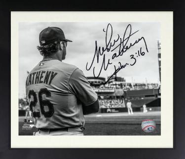 Mike Matheny signed St. Louis Cardinals MLB Licensed 8x10 Photo Custom Framing w/ John 3:16 - COA