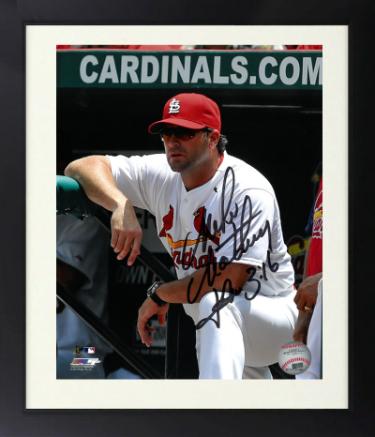Mike Matheny signed St. Louis Cardinals MLB Licensed 8x10 Photo Custom Framing w/ John 3:16 - COA