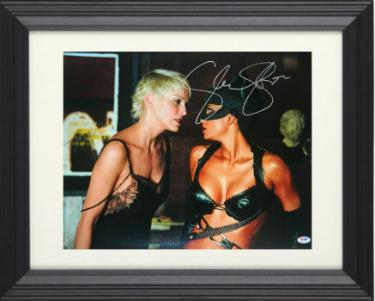 Sharon Stone signed Catwoman 11X14 Photo w/ Halle Berry Custom Framing- PSA ITP Holo (entertainment/movie memorabilia)
