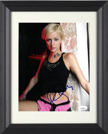 Paris Hilton signed 8X10 Photo very minor ding Custom Framing- JSA #DD39237