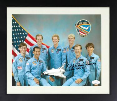 Robert "Hoot" Gibson signed NASA Astronaut Pilot 8x10 Photo Custom Framing CDR STS 61C- JSA