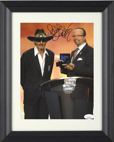 Richard Petty signed NASCAR Hall of Fame Induction 8X10 Photo Custom Framing- JSA #DD39305