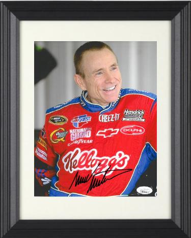Mark Martin signed NASCAR 8x10 Photo Custom Framing- JSA #DD48000