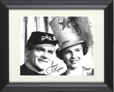 Joan Leslie signed Yankee Doodle Dandy Vintage B&W 8x10 Photo Custom Framing- JSA Authentic #DD90944 (w/ James Cagney)