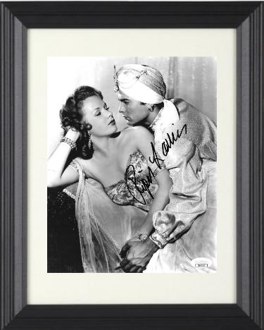 Piper Laurie signed 1952 Son of Ali Baba Vintage B&W 8x10 Photo Custom Framing- JSA #DD90947 (w/ Tony Curtis)