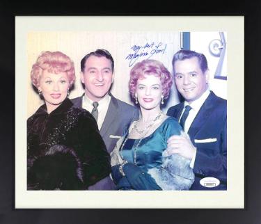 Marjorie Lord signed Vintage Color 8X10 Photo Custom Framing My Best- JSA Hologram #DD90953 (w/ Danny Thomas/Lucille Ball/Desi Arnaz)