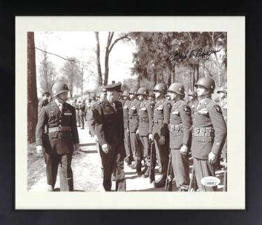 Philip P. Perugini signed WWII Band of Brothers 101st ABD Easy Co 506th PIR 8x10 Photo Custom Framing- JSA