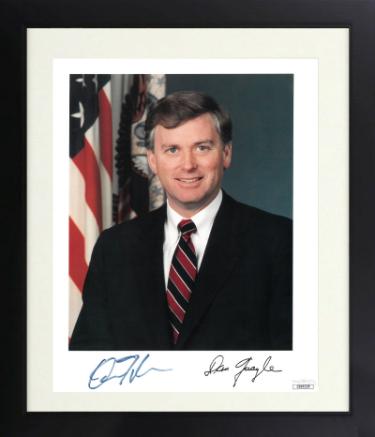 Dan Quayle signed U.S. Vice President (44th) 8x10 Photo Custom Framing- JSA #DD64328