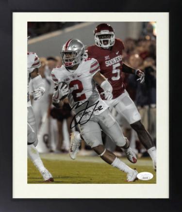 Marshon Lattimore signed Ohio State Buckeyes 8X10 Photo Custom Framing #2- JSA
