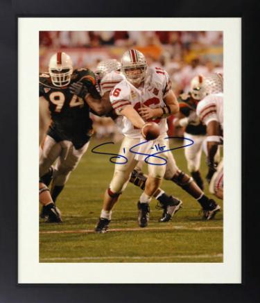 Craig Krenzel signed Ohio State Buckeyes Tostitos Fiesta Bowl 8x10 Photo Custom Framing #16 (MVP)- COA