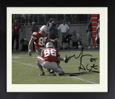 Mike Nugent signed Ohio State Buckeyes 8x10 Photo Custom Framing #85 - COA